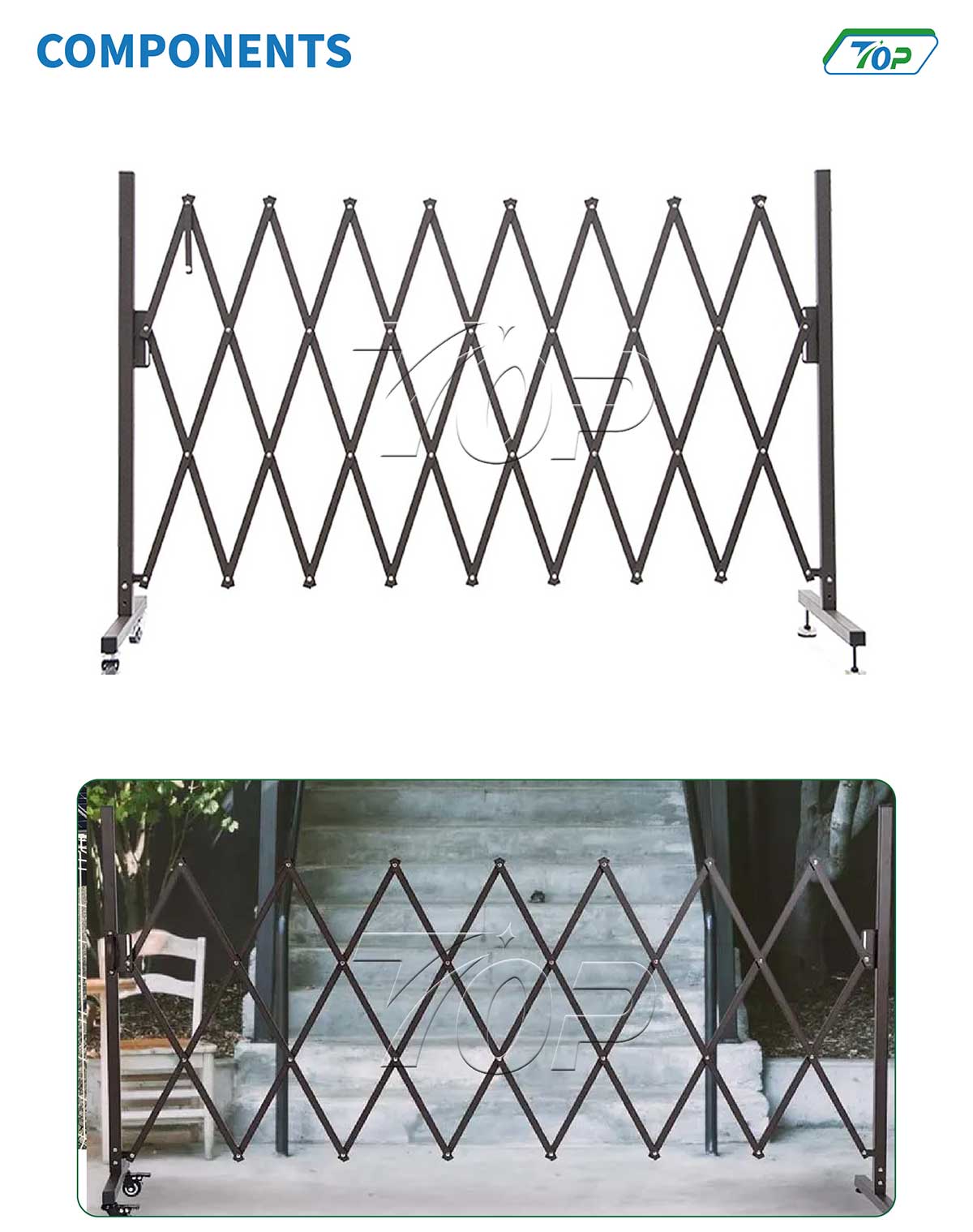 folding fence gate