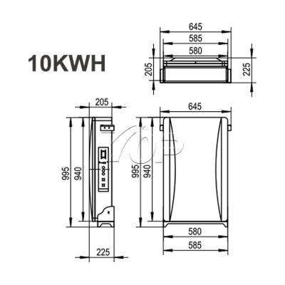 10kwh solar indoor lights energy battery storage for residential usage and outdoor usage