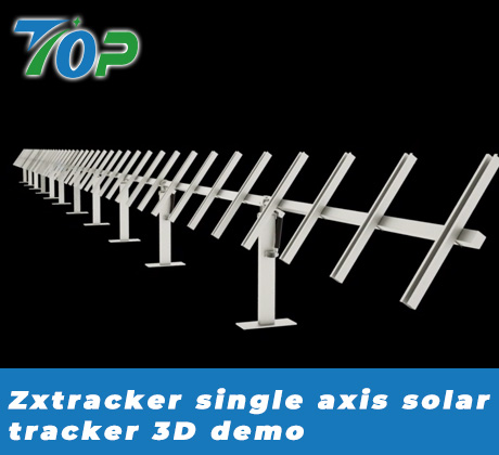 zxtracker single axis solar tracker 3D demo